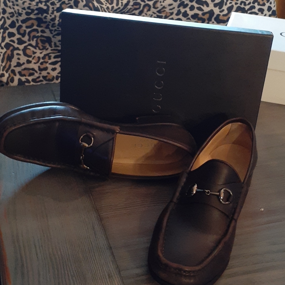 Brown Gucci loafers!